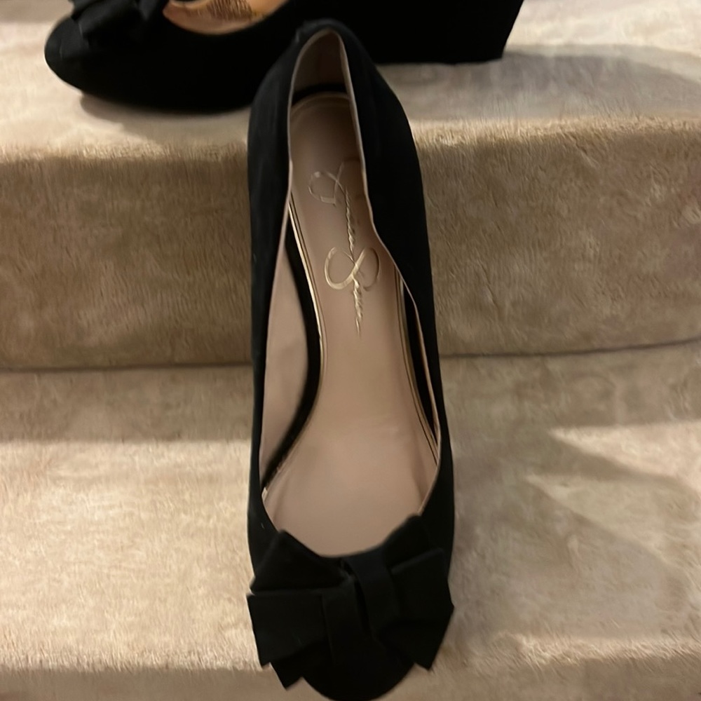 Black Wedge Shoe